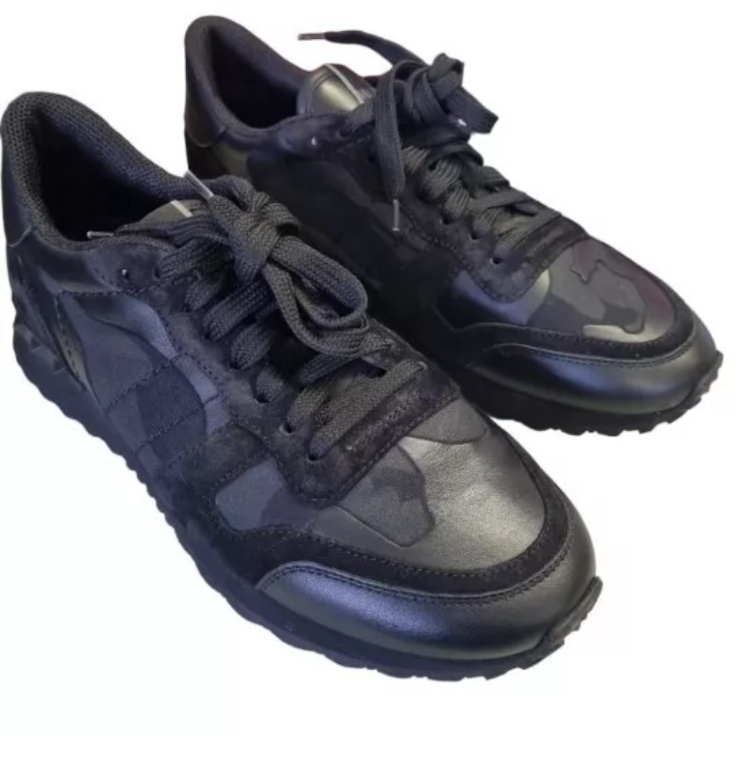 Valentino Garavani CAMOUFLAGE NOIR ROCKRUNNER SNEAKER Black EU 41
