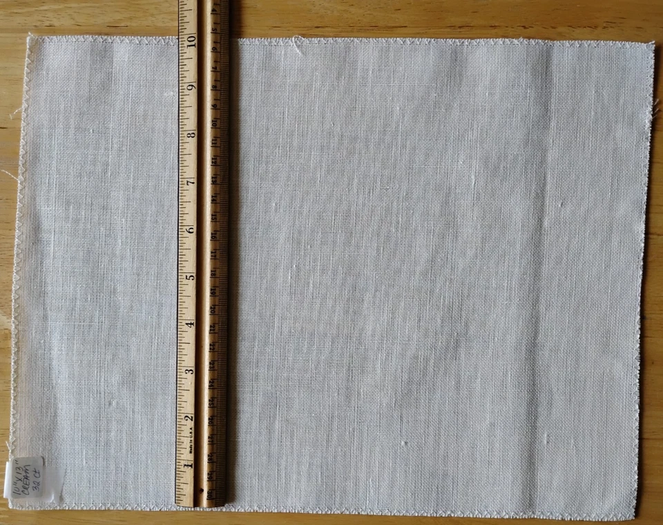 Linen ~ 6 Piece 32ct Assorted CrossStitch/Needlework Fabric LOT - Neutral Colors - Image 2 of 4