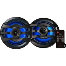Kenwood KFC-1673MRBL 6.5" 2-way Marine Speaker W/ LED Black , 260W Max power