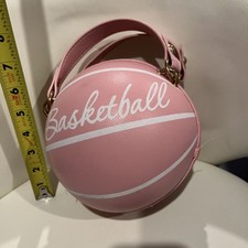 Women Teens Youth Girls Round Pink Basketball Purse