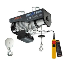 Prowinch 1/2 ton 1100 lb 110V Electric Wire Rope Hoist 38 ft. H1 Duty
