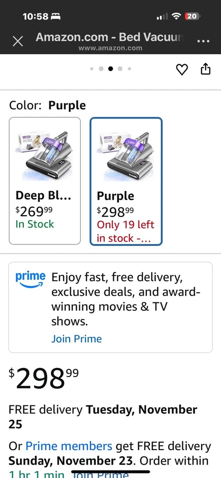 Bed Vacuum Cleaner Mattress Vacuum Cleaner,16Kpa Powerful Handheld Vacuums - Image 2 of 4