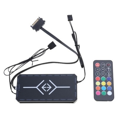 4Pin PWM Fan Controller 5V 3Pin ARGB Power Splitter Adapter HUB for PC