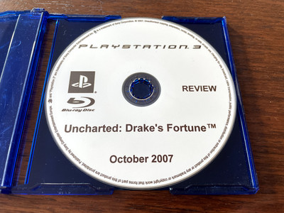 Uncharted Drakes Fortune Review Disc, Debug PlayStation 3 PS3 PAL