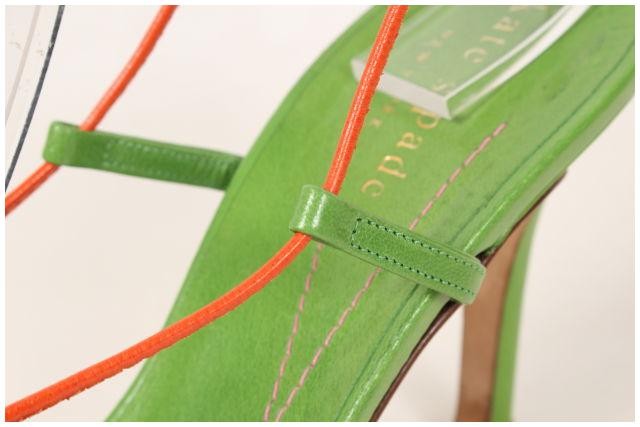 Kate Spade Sandals Lace Up Green Women’s 6W Used with Box & Bag thumbnail 5