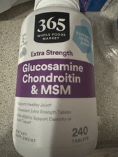 365 Whole Foods Market Extra Strength Glucosamine Chondroitin MSM -240 TABLETS