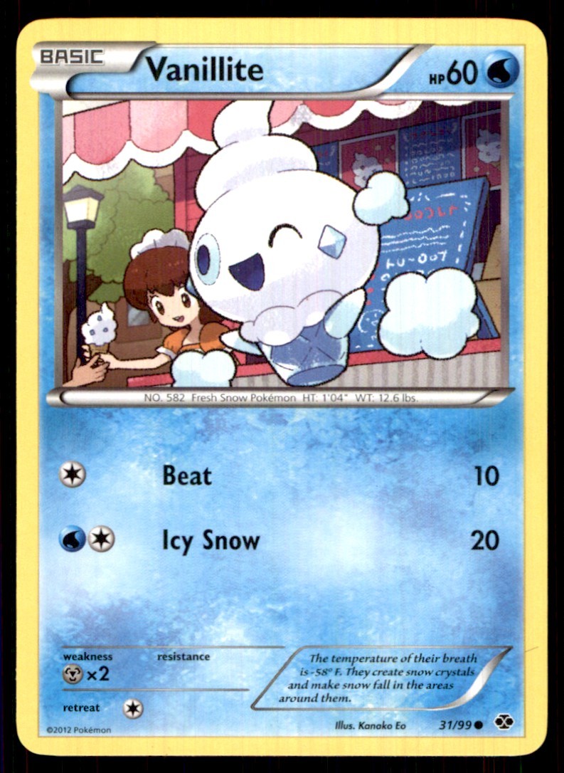 2012 Black & White - Next Destinies Vanillite Basic/Common #31