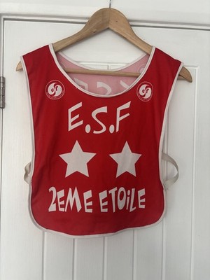 E.S.F 2 EME Etoile Ecole du Ski Francais Red Tab Weste Kinder One Size Star Bib