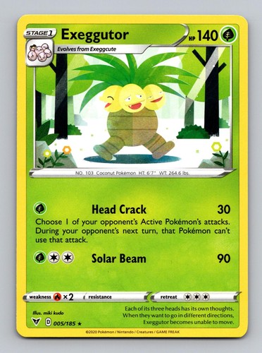 Pokemon TCG Exeggutor 005/185 Vivid Voltage Regular Rare NM/M