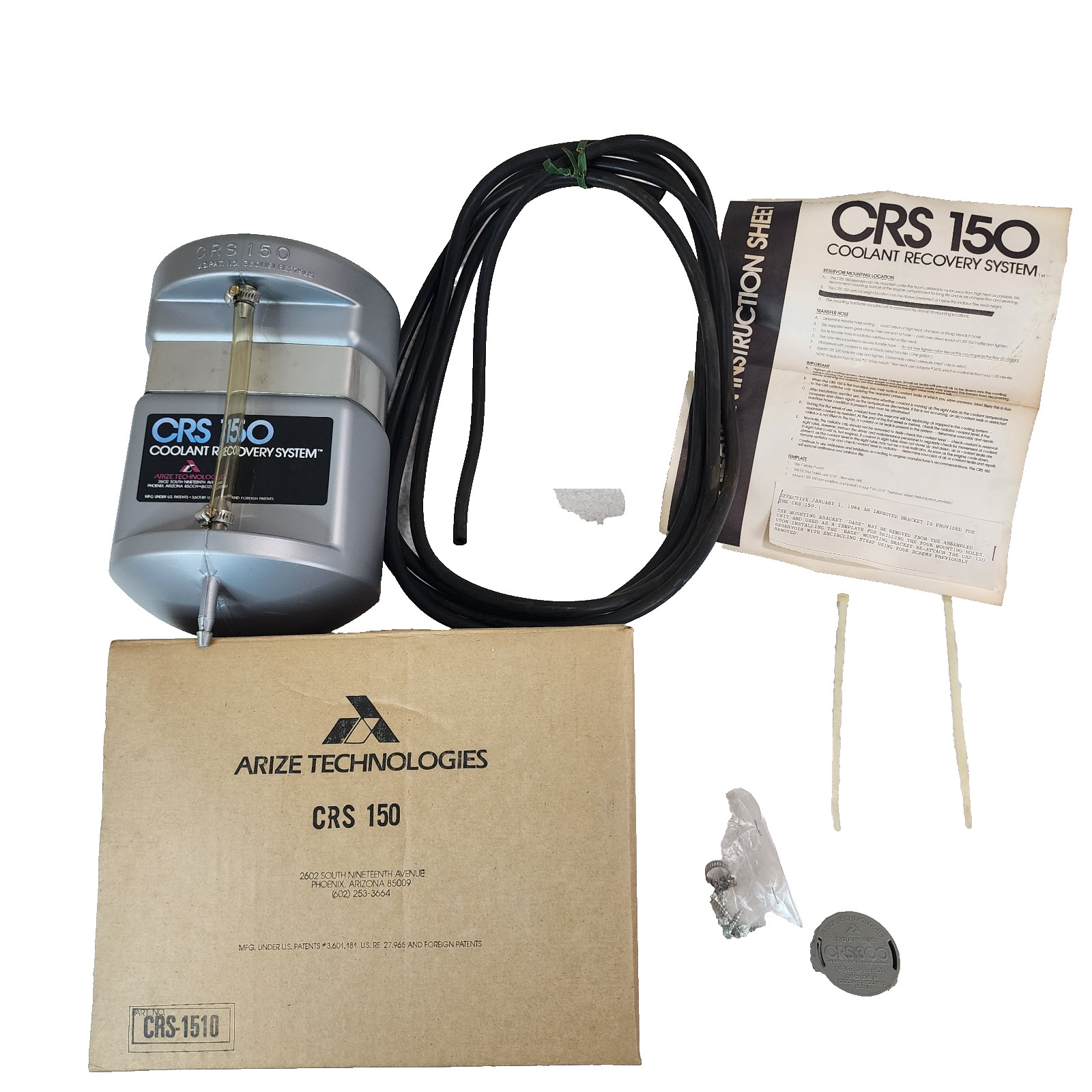 Arize Coolant Recovery System Tank Part#: CRS 150 w/ CRS 300 Cap NOS Open Box