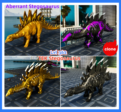 ARK Survival Ascended   Pair Lvl 362 Stegosaurus Clone