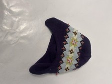 Girls purple and blue with pattern snow hat beanie