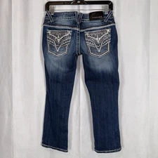  VIGOSS Jeans The Dallas Capri Thick Stitch Size 1 / 2 Length 21