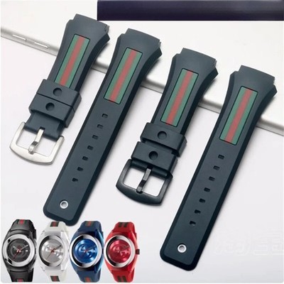 New 30*21mm Silicone Watch Band Strap Fits For Gucci YA137107 Bracelet + Tools