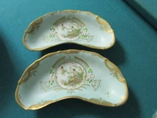 Porcelain VICTORIAN Bone/Pin Dish, CHERUBS AND MAIDEN ANTIQUE
