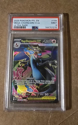 Pokémon TCG Mega Charizard X ex 109/094 Phantasmal Flames Ultra Rare Holo PSA 9