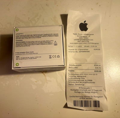 Apple AirPods Pro (3. Generation) In-Ear Kopfhörer Weiß ANC Bluetooth A3063