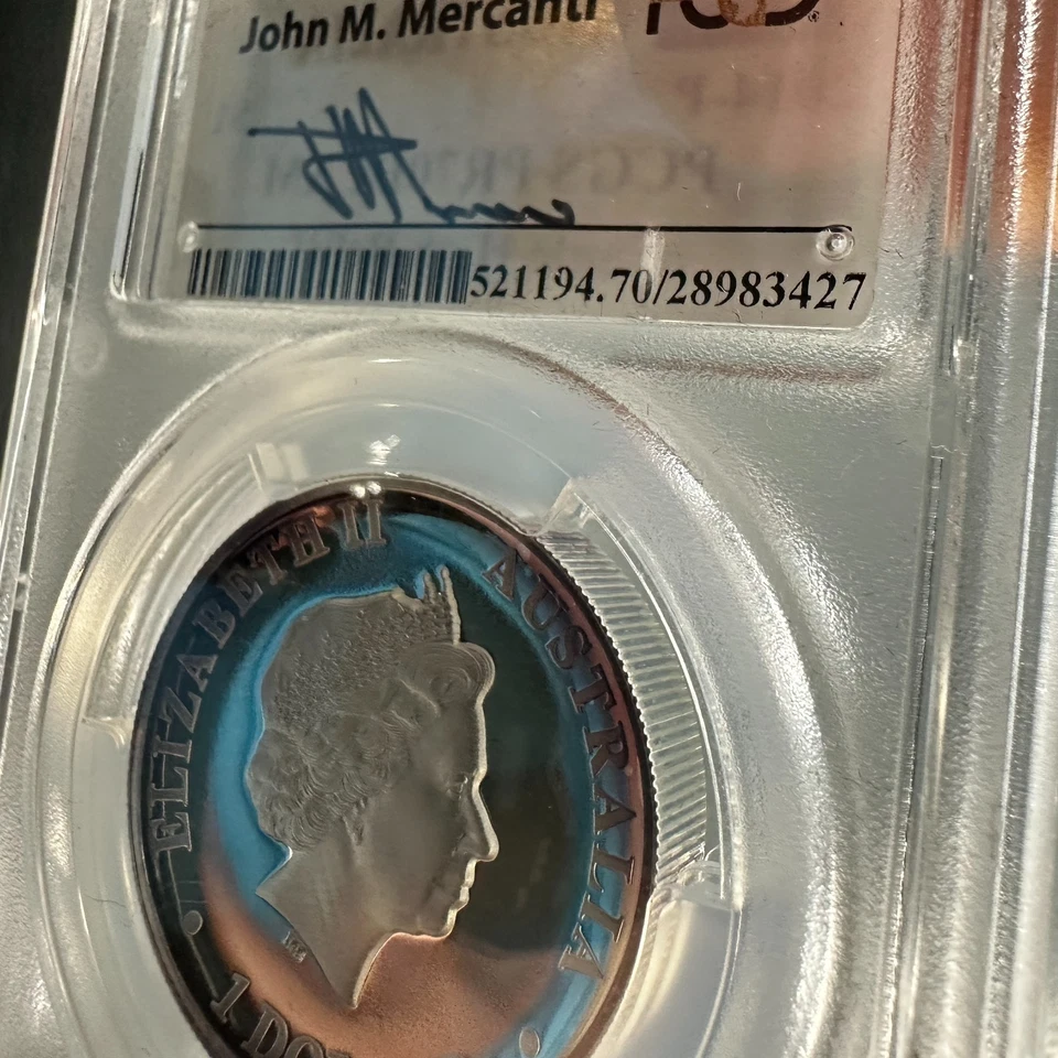 2014-P Aust. SILVER $1, Eagle High Relief, PCGS PR70 DCAM, Mercanti Sig. (86424) - Image 3 of 3