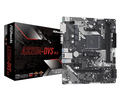 Asrock A320M-DVS R4.0 DDR4 AM4 AMD Motherboard 90-MXB9M0-A0UAYZ - Image 1 of 4