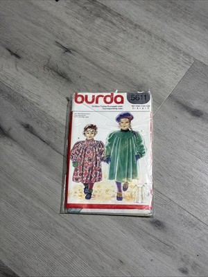 Burda 5611 Girls Coat Pattern, Sizes 3-7 Uncut