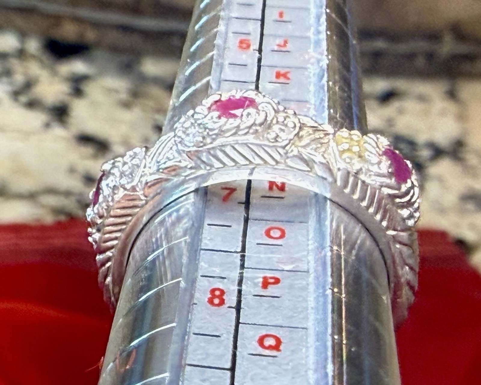 Judith Ripka Sterling Silver Ruby Stackable Band … - image 11