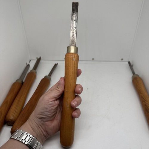Vintage 5 Piece Wood Lathe Turning Tools Chisels - Picture 13 of 23
