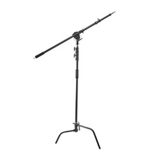 Flashpoint Turtle Base C-Stand and Cross Arm Boom Kit Black, 10.5' 