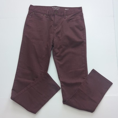 Banana Republic Slim Travel Jeans Hose Burgund Gr. 32 x 34 - Bild 4 von 11