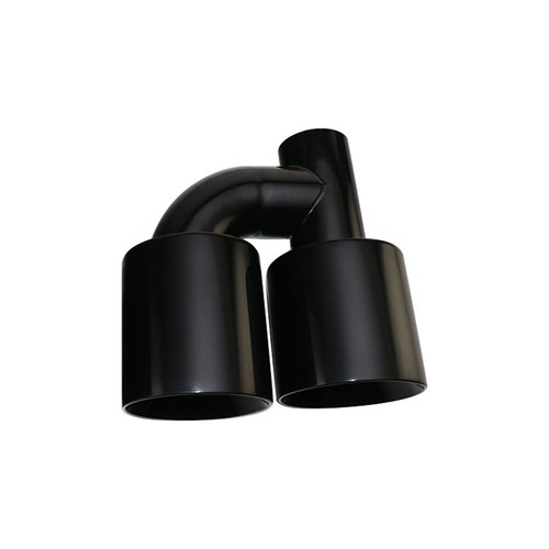 "Par de puntas de tubo de escape dobles negras de 2,5"" ID 3,5"" ID" de escape dobles - Imagen 3 de 7