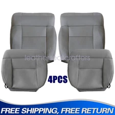 Front Bottom &Top Cloth Seat Cover FLINT GRAY For 2004-2008 Ford F150 XLT Lariat