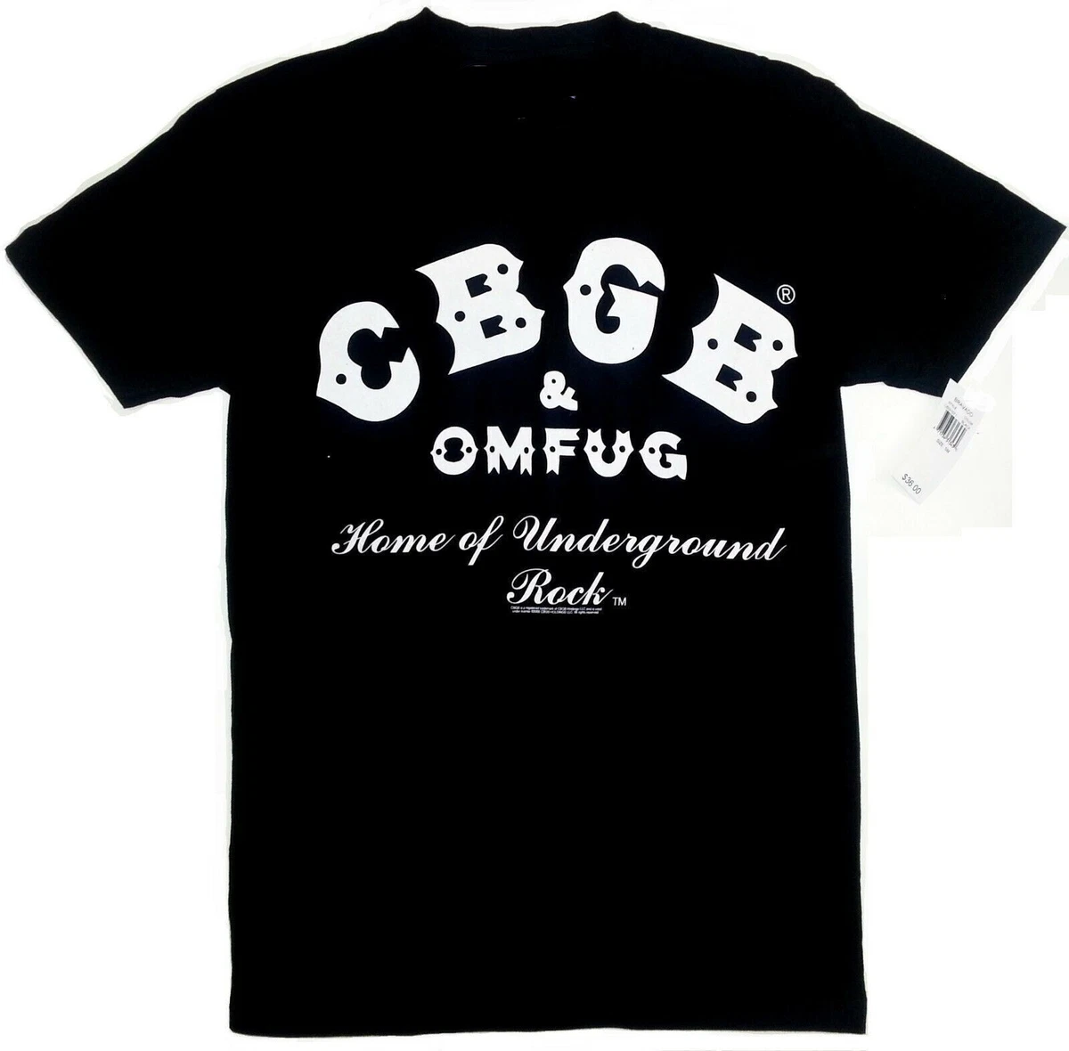 CBGB Home Of Underground Rock Official BLACK T Shirt OMFUG punk USA