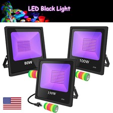 80W 100W 150W LED UV Black Light Stage Floodlight Party DJ Club IP66 Halloween