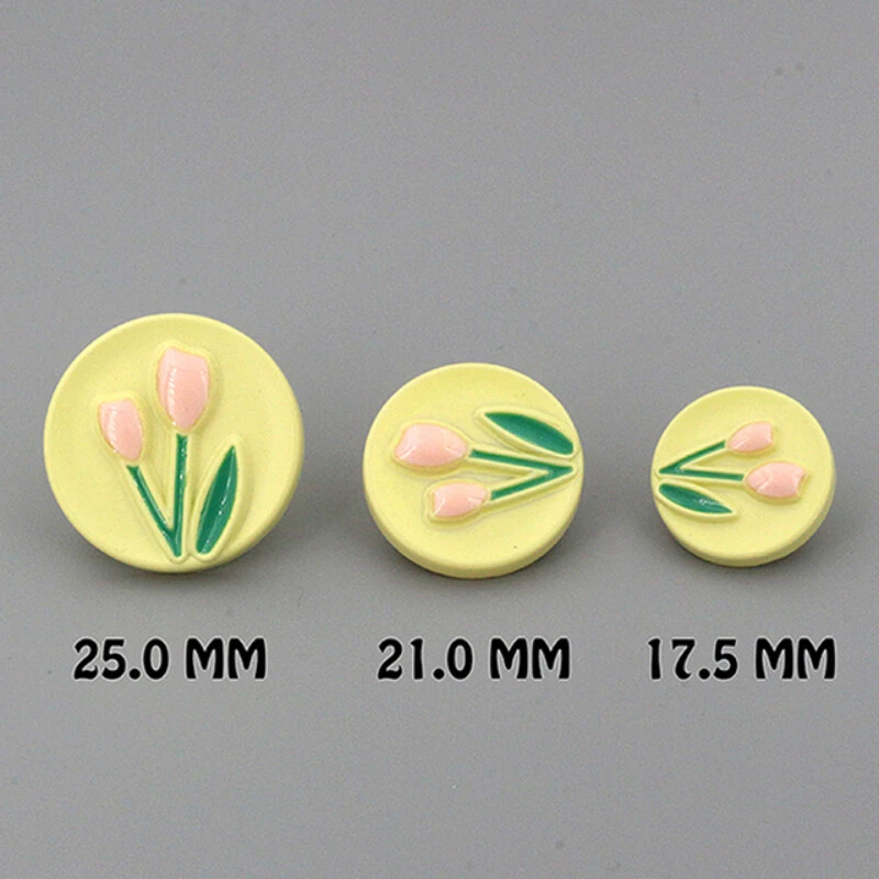 6 X Floral Buttons Sewing Material Craft for DIY Coat Cardigan Costume Sew Decor - Image 3 of 4