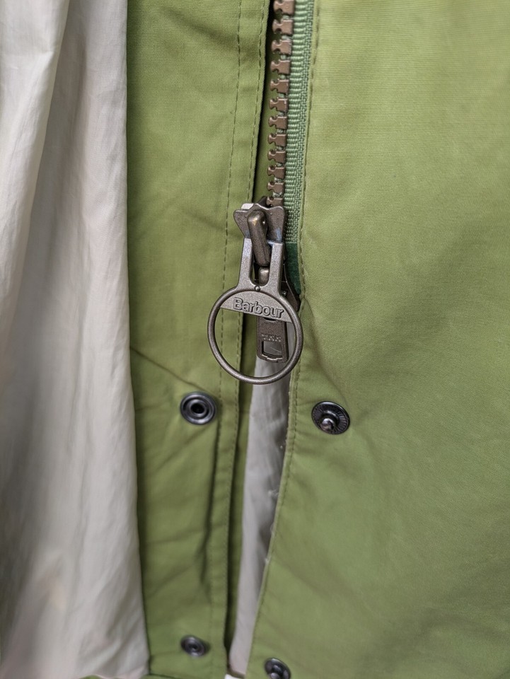 BARBOUR Newmarket women's Waxed jacket Coat Waterproof Green Size UK 16