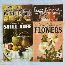 Lot of 4 Walter T. Foster Art Books Magazines How To Paint Floral Still Life Oil