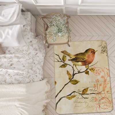 3D Retro Sparrow 425 Non Slip Rug Mat Room Mat Elegant Photo Carpet Coco