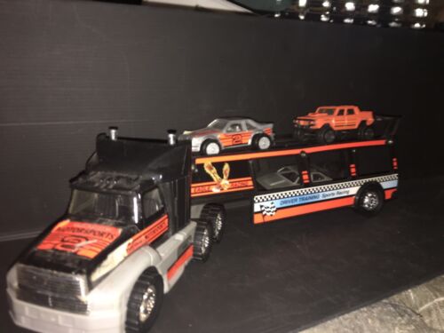 Remorque de transport de voiture camion vintage REMCO, Tuff Ones Eagle Racing 2 noir 1990 - Photo 1/7