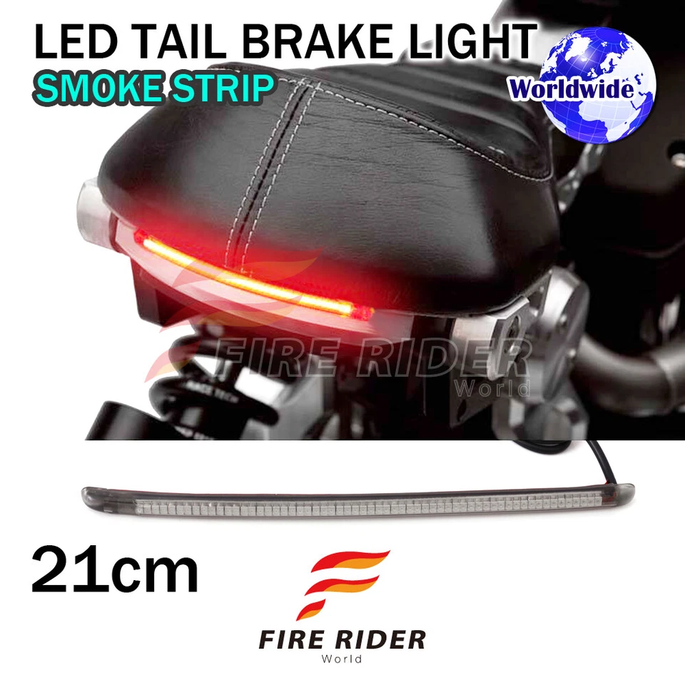 8" 60pcs LED Smoke Strips Rear Brake Tail Red Light For Honda Motorcycles - Image 2 of 4