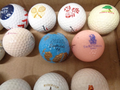 Vintage Lot Novelty Logo Golf Balls Ritz Grouse Putt Xmas +++ - Picture 3 of 5