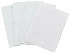 Tidi 917461 Dental Patient Bibs 2+1 Ply Paper Poly 13" X 18" White 500/Cs