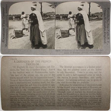 Keystone Stereoview a Soldier with a Sword, Morocco From Rare 1200 Card Set #512