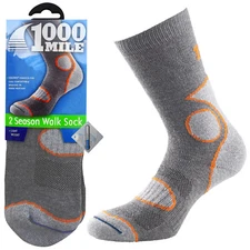 1000 Mile 2 Season COOLMAX Breathable Warm Weather Mens Walking Hiking Socks