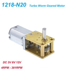 Micro Turbo Worm Geared Motor Dc 3v 6v 12v High Torque 4-381rpm 1218-n20 For Diy
