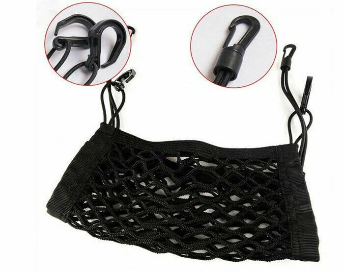 Malla/organizador de almacenamiento de carga para asiento de coche de 2 capas bolsa de red elástica aislamiento para mascotas perros Foto 4 de 4