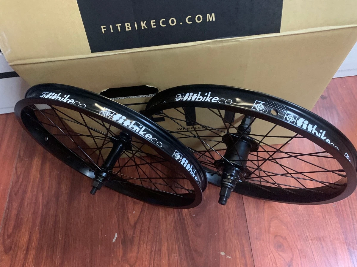 2020 FIT 18 INCH FREECOASTER BLACK WHEEL SET WHEELS FRONT REAR BMX