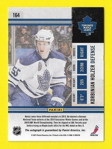 2010-11 Panini Contenders Rookie Ticket Autograph #164 Korbinian Holzer - Picture 2 of 3