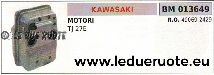 Marmitta Kawasaki TJ 27E Cod. 490692429 | Scarico Originale per Garden