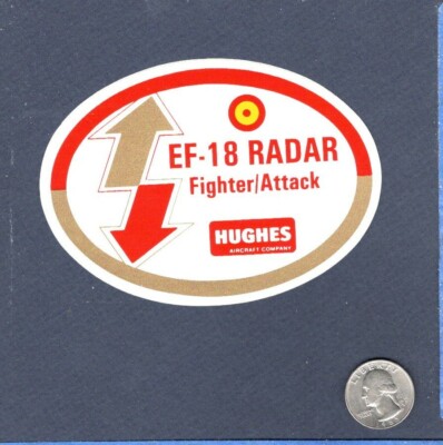 Sticker EF-18 HORNET HUGHES Radar SAF SPANISH AIR FORCE Squadron Patch Image