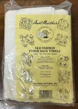 Old Fashion Cotton Flour Sack Kitchen Tea Towels Sealed Pack of 2 NEW