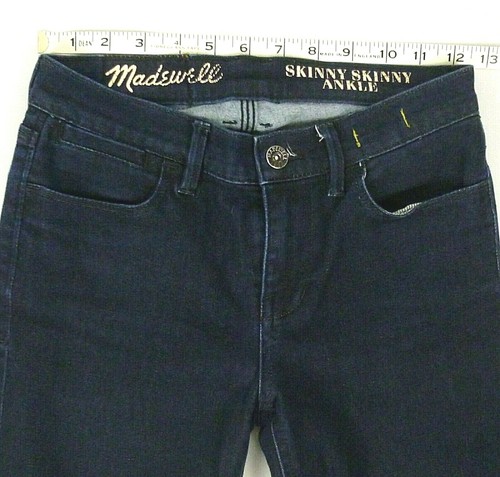 Madewell Women's Jeans Skinny Skinny Ankle Stretch Dark Wash Size 25 - Picture 6 of 8